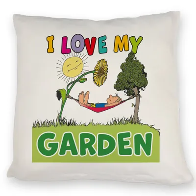 Produktbild von Garten Kissen mit Spruch I love my garden