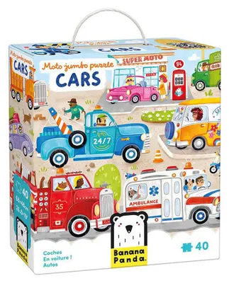 Immagine prodotto di Banana Panda - Moto Jumbo Puzzle Auto - 40 pezzi.