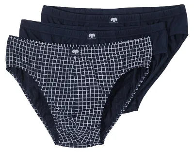 Produktbild von Ceceba 3er-Pack Slips Übergröße navy/Gitterkaro