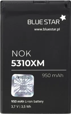 Produktbild von Bluestar Akku Ersatz kompatibel mit Nokia 5310 / 5630 XpressMusic 950 mAh Li-lon Austausch Batterie Accu BL-4CT