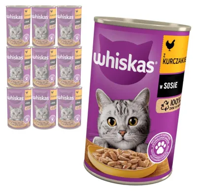 Produktbild von Whiskas Adult Dose 10x400g Huhn Feuchtfutter in Sauce für erwachsene Katzen