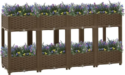 Produktbild von The Living Store Hochbeet 160x40x71 cm Polypropylen