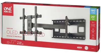 Immagine prodotto di Supporto TV a muro - ONE FOR ALL Solid Distance, modello extreme - Orientabile 180° - Per schermi da 32 a 77 pollici - Standard VESA fino a 400