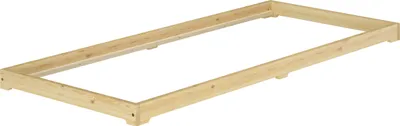 Produktbild von Bettrahmen Bodenbett Futon extra niedriges Holzbett 90x200 Kiefer lackiert V-60.47K-09Rollrost und Matratze inkl.