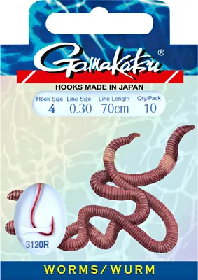 Produktbild von Gamakatsu BKS-3120R Worm 70 cm - 0,25 mm - 6