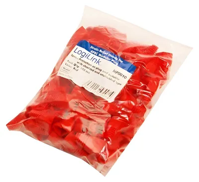 Produktbild von LogiLink MP0010, Kabelschuh, Rot, RJ-45, 100 Stück(e)