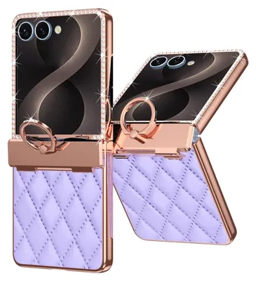 Obrázek produktu pro Pouzdro a ochranné sklo pro telefon Samsung Galaxy Z Flip8, s držákem a ozdobnými kamínky