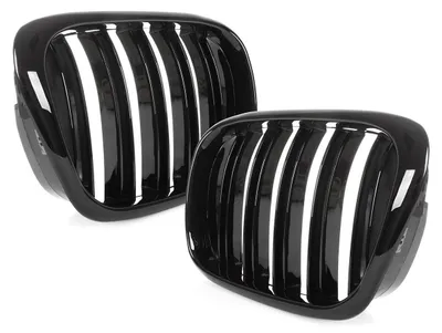 Kühlergrill DOPPELSTEG Schwarz Glanz für BMW 5er E39 Facelift 2000-2004 – Produktansicht