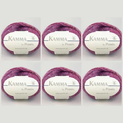 Immagine prodotto di 6x Kamma by Permin – Filato pregiato con lana, alpaca, seta ed effetto tweed (31 rosa)
