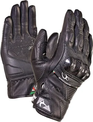 Produktbild von MUGENRACE Figuratore perforierte Motorrad Handschuhe, schwarz, S