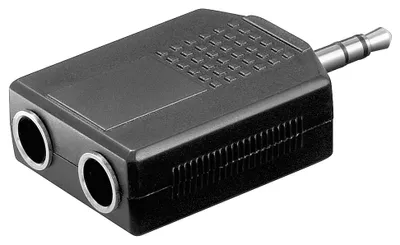 Obrázek produktu pro goobay Audio-Adapter 3,5 mm stereo Stecker auf 2x6,35 mm stereo Kupplung