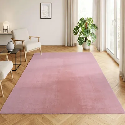 Image de Homebyhome Tapis Lavable à Poils Courts Antidérapant et Doux Design Uni Moderne pour Salon et Chambre à Coucher, Taille: 120x160 cm
