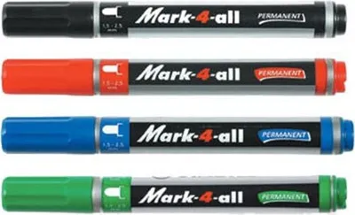 Produktbild von STABILO Mark-4-all, Schwarz, Schwarz, Metallisch, Kunststoff, 1,5 mm
