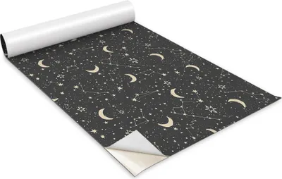 Zdjęcie produktu dla Folia samoprzylepna - Okleina meblowa - Dekoracyjna - Do mebli - Tapeta - Naklejka - Folia - Znaki zodiaku w kosmosie - 100 x 50 cm