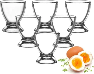 Image de Coquetiers en verre Présentoir à oeufs Support à oeufs Coquetiers en verre 6-12 pcs (12 pièces)