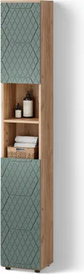 Image de Armoire de salle de bain  Livinity Ronco Vert/force de l'or Chêne 30x192cm, Model 52890