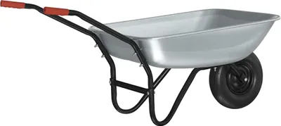 Immagine prodotto di vidaXL Carriola argento e nero 133 x 62,5 x 58 cm acciaio