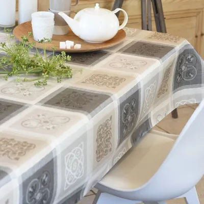 Produktbild von Tischdecke Jacquard grau - 155x180cm, rechteckig