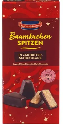 Produktbild von KuchenMeister Baumkuchen Spitzen Zartbitter 130g