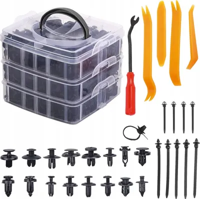Produktbild von ELMAX | Auto Befestigung Clips, 815 Stücke, Kabelbinder und Schwammig Kissen, Kunststoff Clips Set