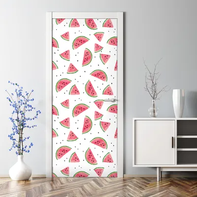 Produktbild von Dekorative Türtato Aufkleber selbstklebend Klebefolie Türposter  Wassermelone 77 x 200 cm