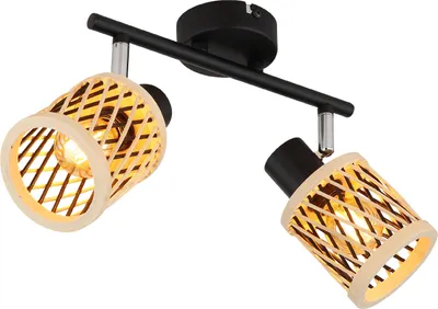 Produktbild von GLOBO 81050208, Schwarz, Bambus, Metall, IP20, I, E14, LED