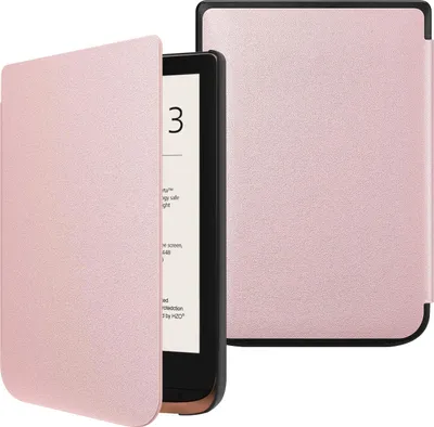 Produktbild von Fintie Hülle für Pocketbook Touch HD 3 / Touch Lux 5 / Touch Lux 4 / Color (2020) / Basic Lux 2 E-Book Reader - Ultradünne Schutzhülle mit Auto Aufwachen/Schlafen, Magnetverschluss, Roségold