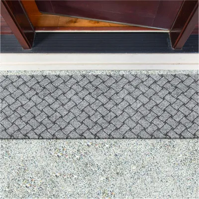 Produktbild von Fußmatte Türvorleger Bodenmatte Textil Melbourne Pflasterstein Grau Robust Wasserabweisend Breite 40 cm Länge 120 cm