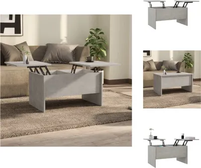 Zdjęcie produktu dla vidaXL Stolik kawowy betonowy szary 80x50x42,5 cm materiał drewnopochodny - Stoliki kawowe