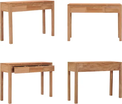 Zdjęcie produktu dla vidaXL Stolik konsola 110x35x75 cm z litego drewna tekowego - Stolik konsola - Stoliki konsola - Stolik konsola z drewna - Stoliki konsola z drewna