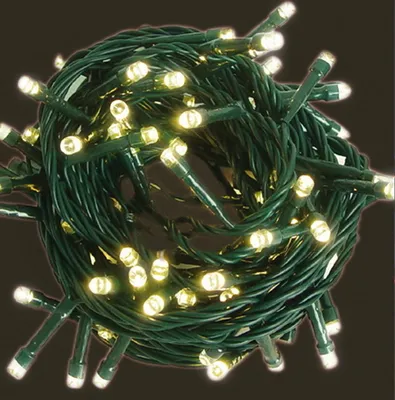 Produktbild von LEX 480er LED Lichterkette, warmweiss Kabel grün LK052WG