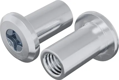 Produktbild von Sicherungsmutter 2 pcs Silber M6 x 15 mm Stahl