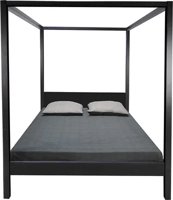 Produktbild von Himmelbett ROMANCE / Bett 160x200 - Schwarz