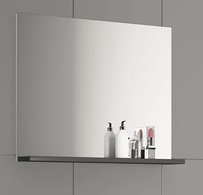 Produktbild von VCM Badspiegel rahmenlos | Hängespiegel mit Ablage | modernes Design | Maße ca. H. 60 x B. 50 x T. 2 cm | Wandspiegel – Landos