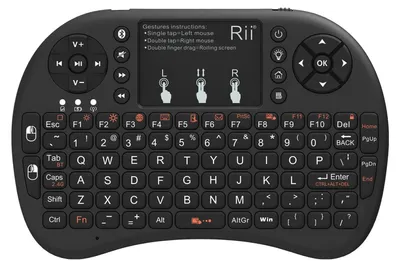 Immagine prodotto di Tastiera wireless mini - Layout QWERTY americano - Retroilluminata - Touchpad integrato