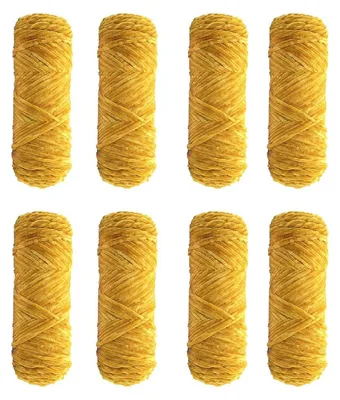 Zdjęcie produktu dla Miękka włóczka bawełniana typu "chenille", 800g (8 motków po 100g), kolor: kurkuma