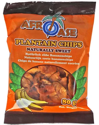 Produktbild von Afroase Plantain Chips Naturally Sweet 80g