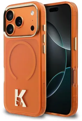 Obrázek produktu pro Pouzdro na telefon iPhone 18 Pro / 17 Pro, značka Karl Lagerfeld, model IML K Head, s technologií MagSafe, barva: oranžová