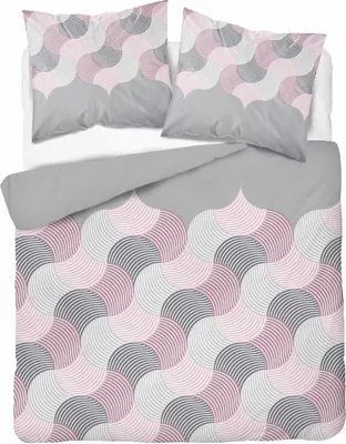 Obrázek produktu pro Ložní prádlo, flanelové ložní prádlo, teplé, na zimu 200x220 5631b Růžový geometrický vzor