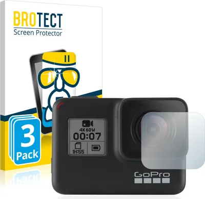Produktbild von 3x BROTECT Schutzglas für GoPro Hero 7 Black (Linse) Schutzfolie Panzer Folie Glas Display Schutz klar