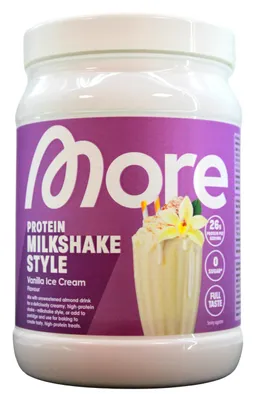 Produktbild von More Protein Milkshake Style Vanilla Ice Cream Flavour Getränkepulver, 1er Pack (1 x 360g Dose)