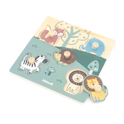 Produktbild von Viga 44068 PolarB Puzzle z uchwytami - zwierzÄta