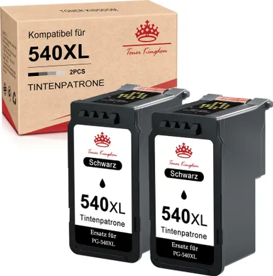Produktbild von 2x PG540 Canon 540 XL Schwarz für Pixma MX475 375 395 435 395 MG4250 3600 3650 3550 TS5150 5151