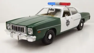 Produktbild von Greenlight Collectibles 19116 Plymouth Fury 1975 grün weiß Capitol City Police 1:18