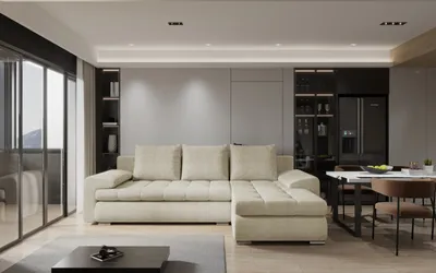 Produktbild von Kaiser Möbel Elegantes und modernes Ecksofa TOMI Abriamo Beige Rechts