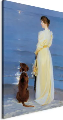 Produktbild von Italienischer Leinwand Leinwandbild - Summer Evening in Skagen 20x30 cm Reproduktionen l-G-10091-b-a