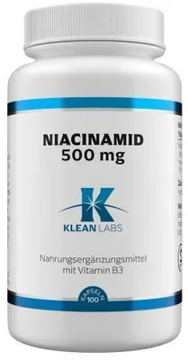 Obrázok produktu pre Niacínamid B3 500 mg Klean Labs Capsules 100 kapsúl