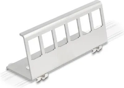 Produktbild von Delock Keystone Metall Halterung 6 Port für Hutschiene