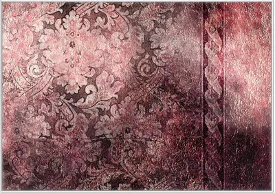 Produktbild von Wallario Wandbild Schnörkelmuster in rot, Größe: 70,30 x 100,30 cm, Poster mit weißem Kunststoffrahmen