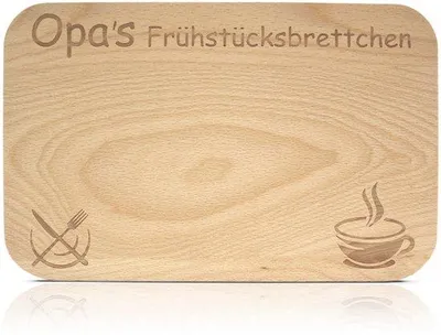 Immagine prodotto di Tagliere in legno per la colazione per il nonno, idea regalo